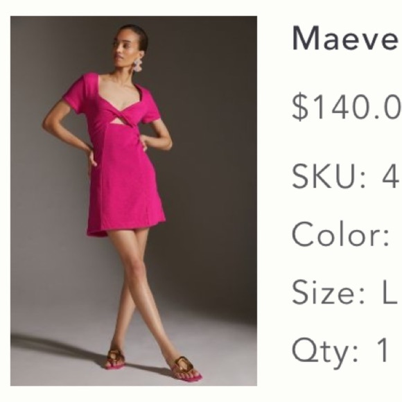 Anthropologie Maeve Cut-Out Mini Dress - Picture 10 of 12